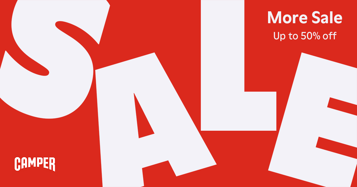 CAMPER MORE SALE<br> UP TO 50% OFF